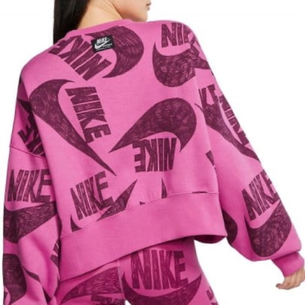 New Nike NSW Icon Clash Fleece Crew top - Picture 3 of 8